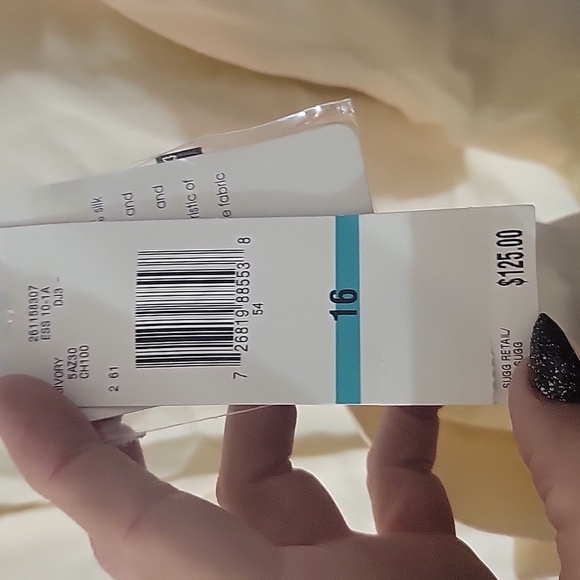 JONES NEW YORK COLLECTION Women's Button-Down Dress Shirt Size 16 Cream - Picture 5 of 10